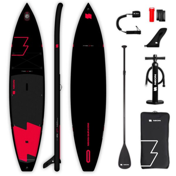 Pack Planche Stand Up Paddle Board NEON VOLT 12' avec planche gonflable, aileron, pagaie, pompe haute pression, sac de transport, leash de sécurité et kit de réparation